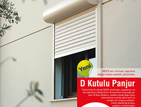 NEES panjur ve kapı teknolojileri d kutulu panjur kırmızı mimari yapı serhat gökçaylar